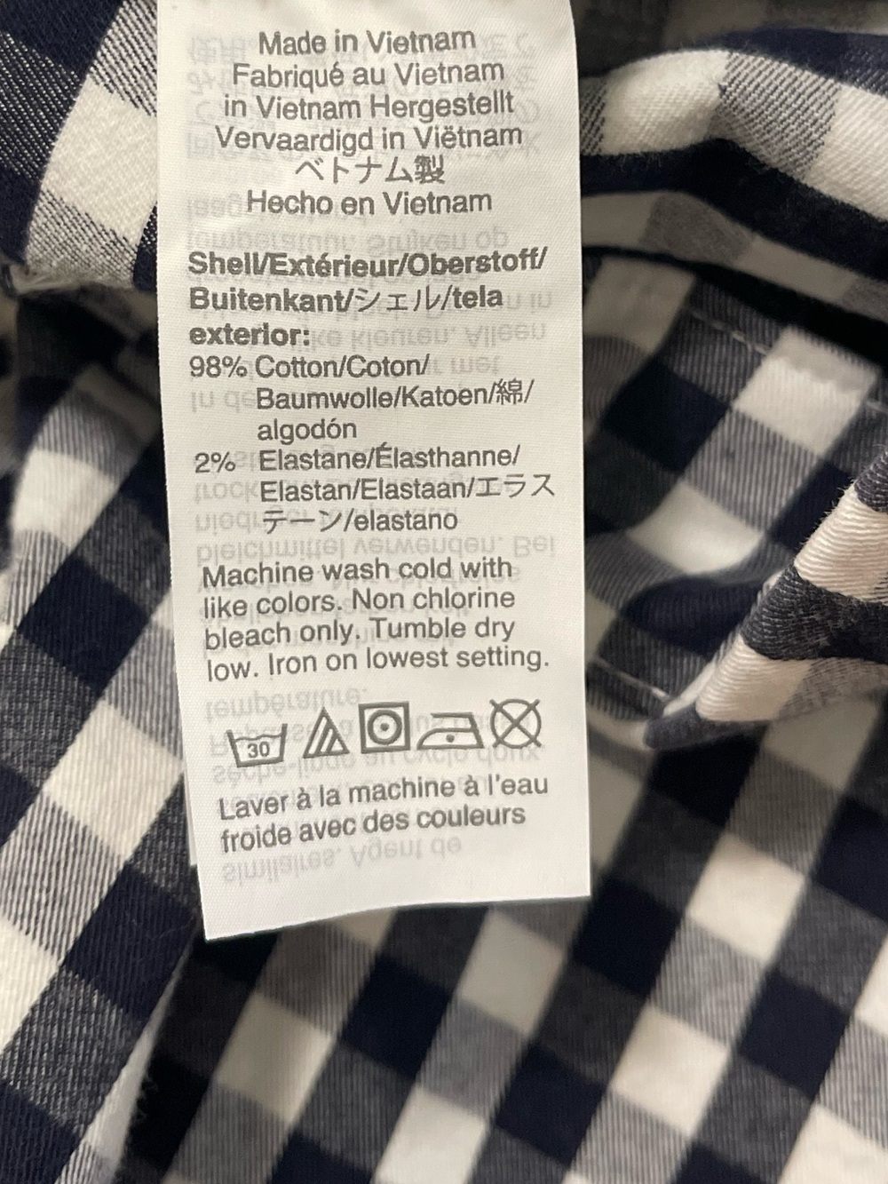 J Crew Women's Navy and White Gingham Shorts - Picture 8 of 8